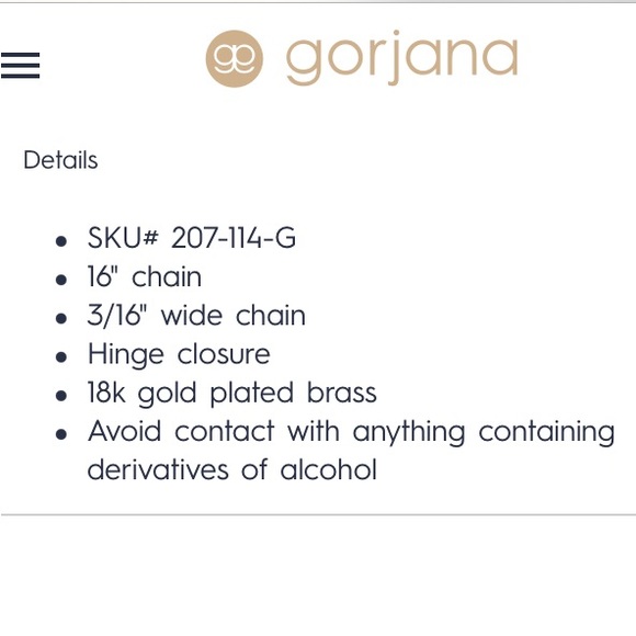 Gorjana NWT Wilder Necklace - Gold - Picture 9 of 13